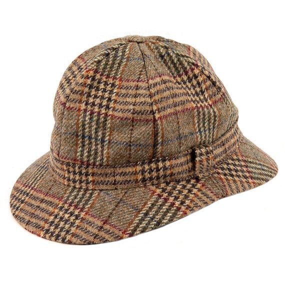Men s UK Wool Woven Tweed Ghillie Bowler Hat GOTS Certified