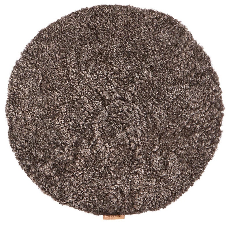 Round Curly Sheepskin Seat Cushions Etsy