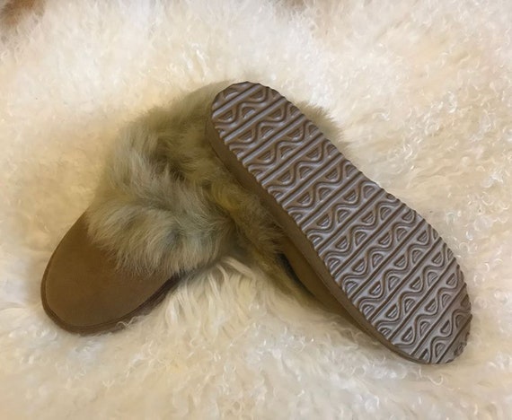 ladies mule slippers hard sole