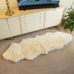 Echter Schaffell Teppich 100% Natürliche Qualität A Ivory White Qualität British Sourced Moorland Fell Pelt Large Double