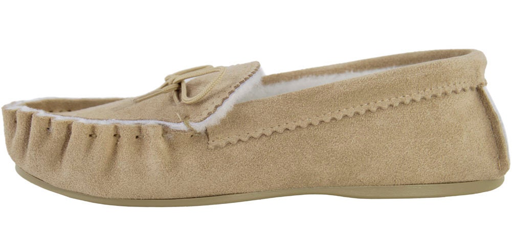 ◆KOMOREBI MUSEUM◆ Cup sole suede lamb shearling buckle lon Mens Premium Sheepskin Moccasin Slippers Rubber PVC Sole