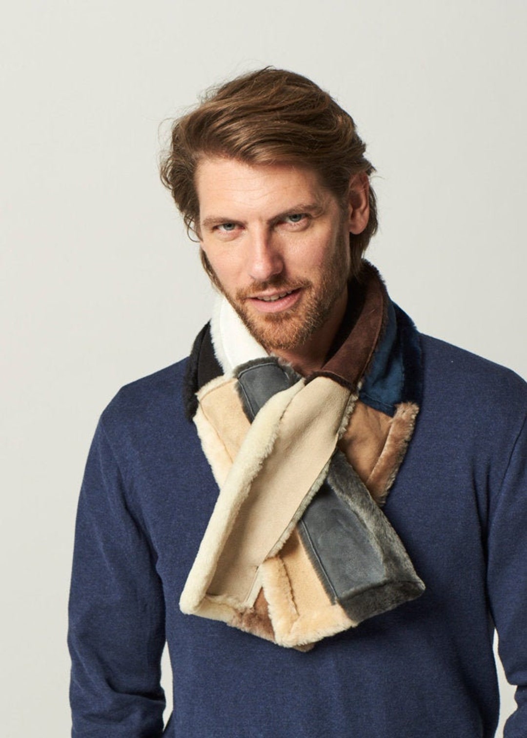 mens patchwork scarf
