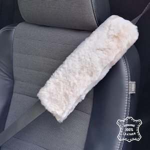 Echter Schaffell-Sicherheitsgurtbezug - Shearling Car Accessory Bild 1