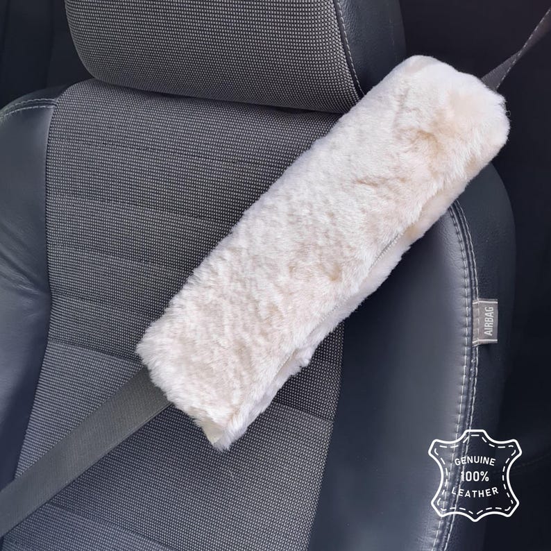 Echter Schaffell-Sicherheitsgurtbezug - Shearling Car Accessory Bild 1