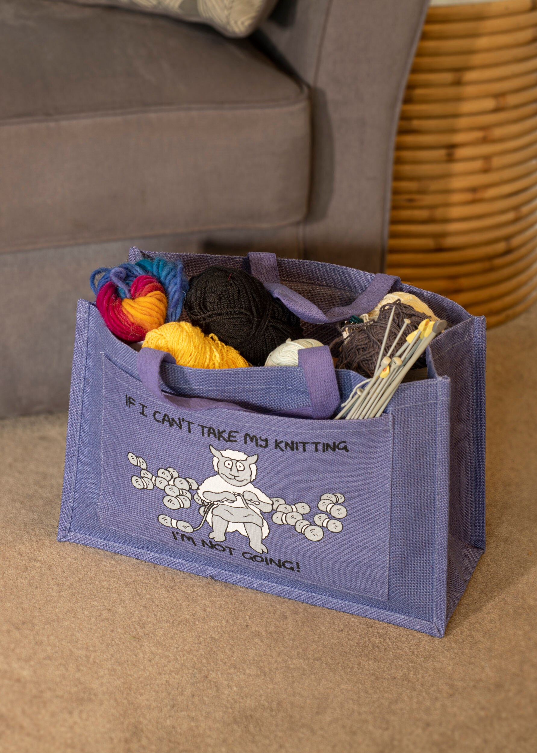 Knitting and Craft Organiser Storage Bag in Imperial Purple by Roo Beauty Sewing Accessories Case 