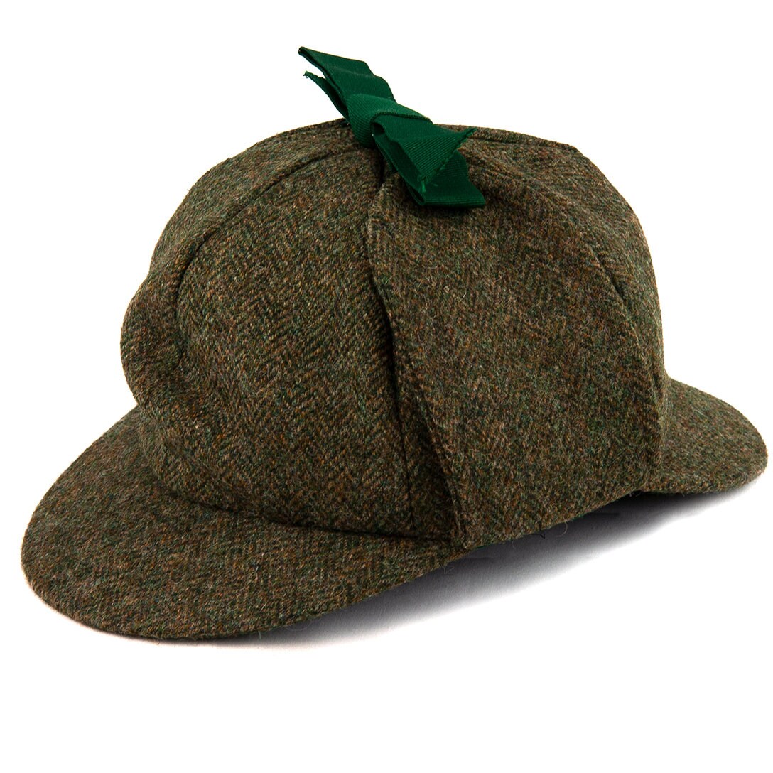 Mens Wool Tweed Deer Stalker Hunter Hat 