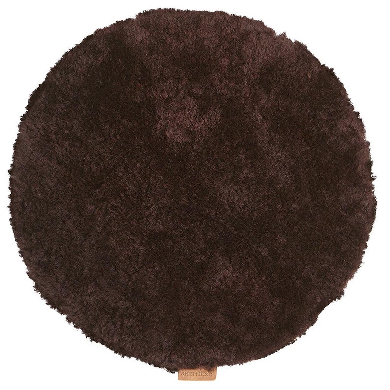 Round Curly Sheepskin Seat Cushions Etsy