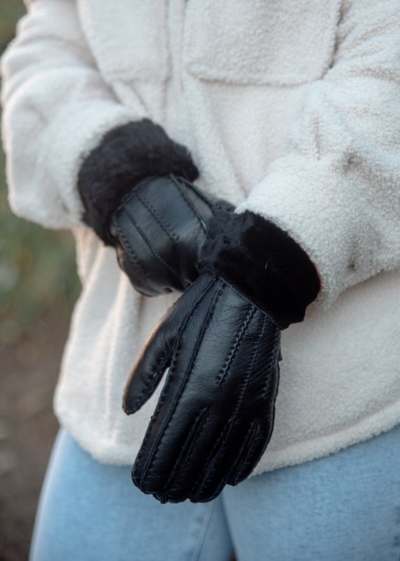 Sheepskin Leather Work Gloves - Soft, Heavy Duty 1 Pair - $13.00 each