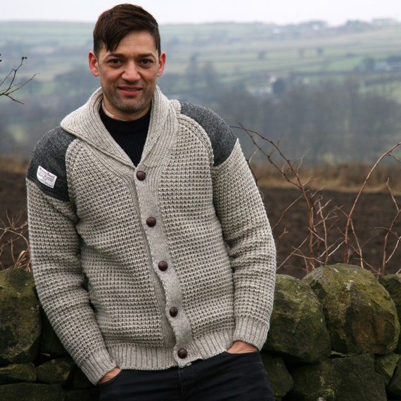 Wool Hand Knitted Cardigan Fine Knit 