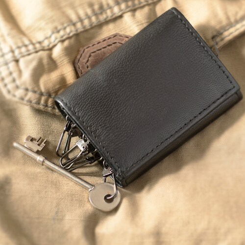 Leather Key Case Leather Key Holder Wallet Key Organizer Bag Etsy