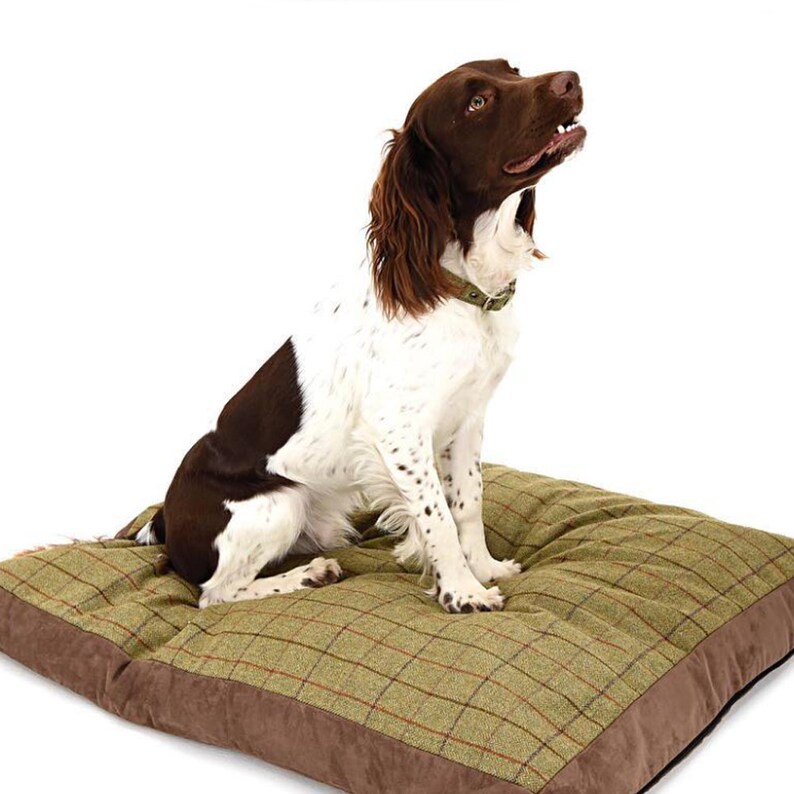 UK Made Luxury Tweed Dog Bed with Suede Base Etsy