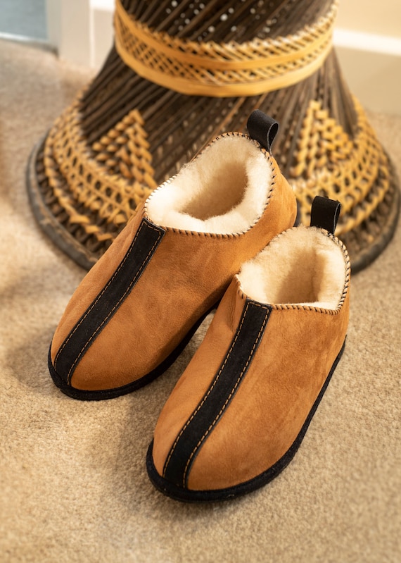 Ladies sheepskin slippers sales hard sole uk