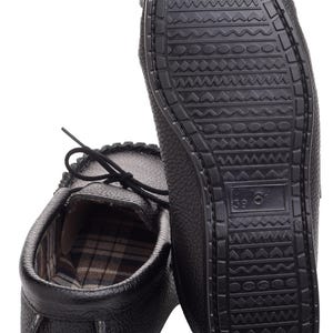 Mens Handcrafted Leather Moccasin Slippers: Lambland UK, Tie Vamp image 6
