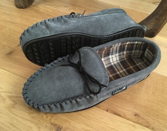 Mens Suede Cotton Lined Moccasins 