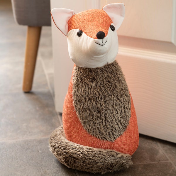 Soft Fox Vixen Doorstop Door Stopper Free Standing Weighted Home Accessory Decor Ornamental Piece Lambland Countryside Wildlife Theme