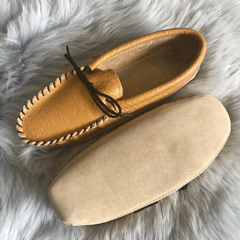 Mens Genuine Leather & Suede Earthing Grounding Moccasins Etsy
