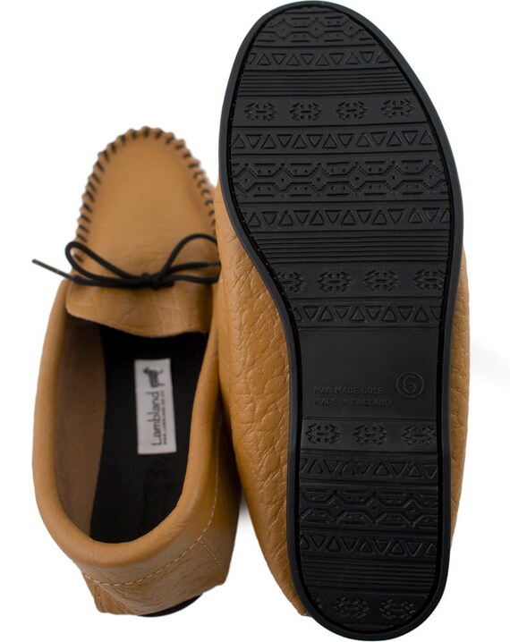 unlined leather slippers