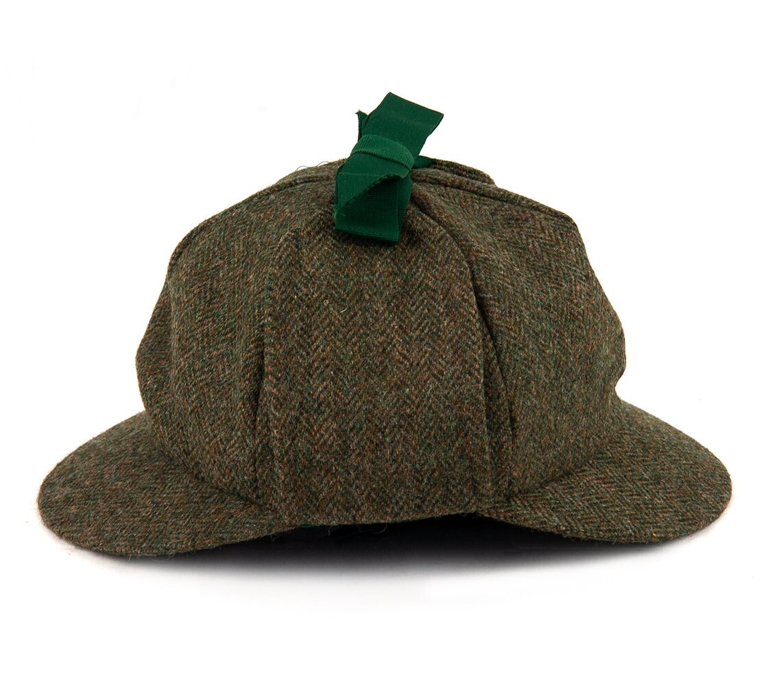 Mens Wool Tweed Deer Stalker Hunter Hat 