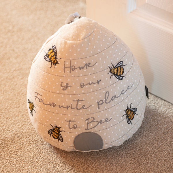 Soft Beehive Doorstop Door Stopper Free Standing Weighted Home Accessory Decor Ornamental Piece Lambland Countryside Wildlife Theme