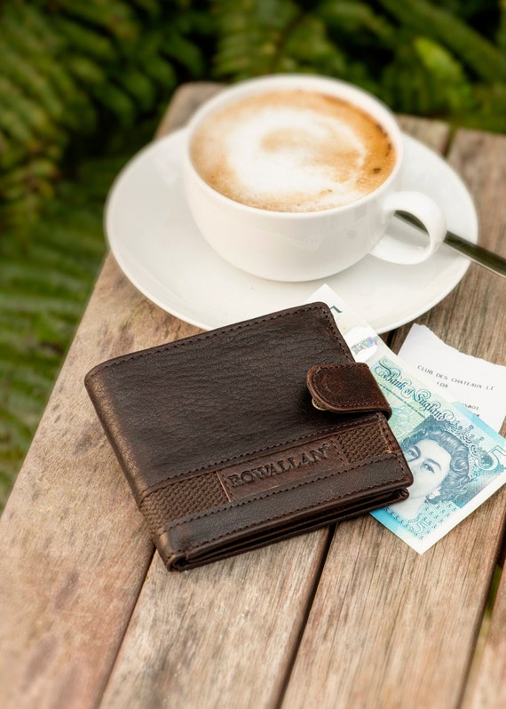 Men s Rustic Brown Wallet Billfold Real Distressed Hunter Vintage