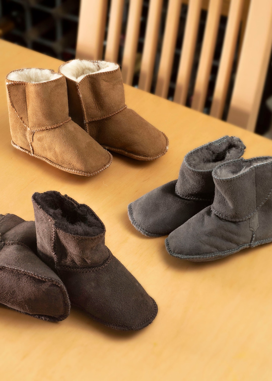 sheepskin booties for babies