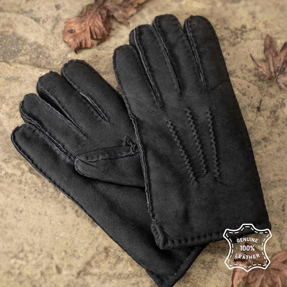 Men's Shearling Sheepskin Gloves: Hand-stitched Suede Outer - Etsy Men's Shearling Sheepskin Gloves: Hand-stitched Suede Outer - Etsy