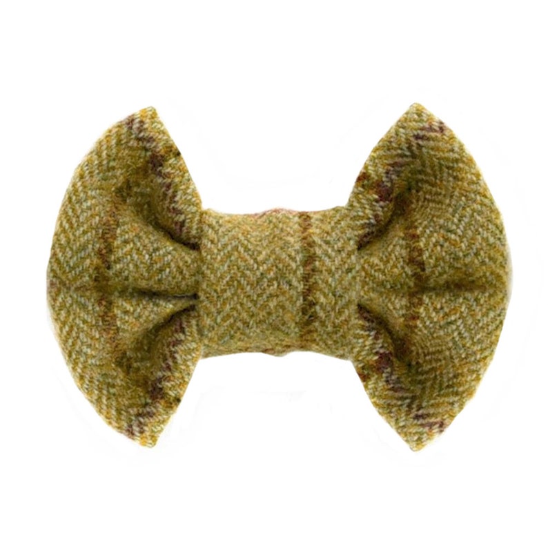 Luxury Tweed Dog Collar Bow Tie UK Made