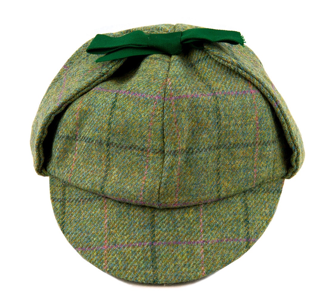Mens Wool Tweed Deer Stalker Hunter Hat 