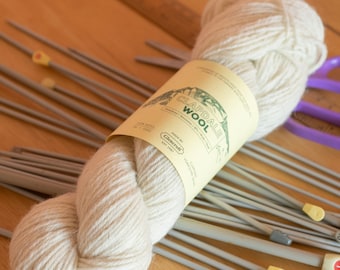 UK Made Clapdale Wool Traceable Yorkshire 100g DK Hank Knitting Wool