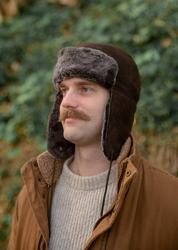 Shearling trapper hat hotsell