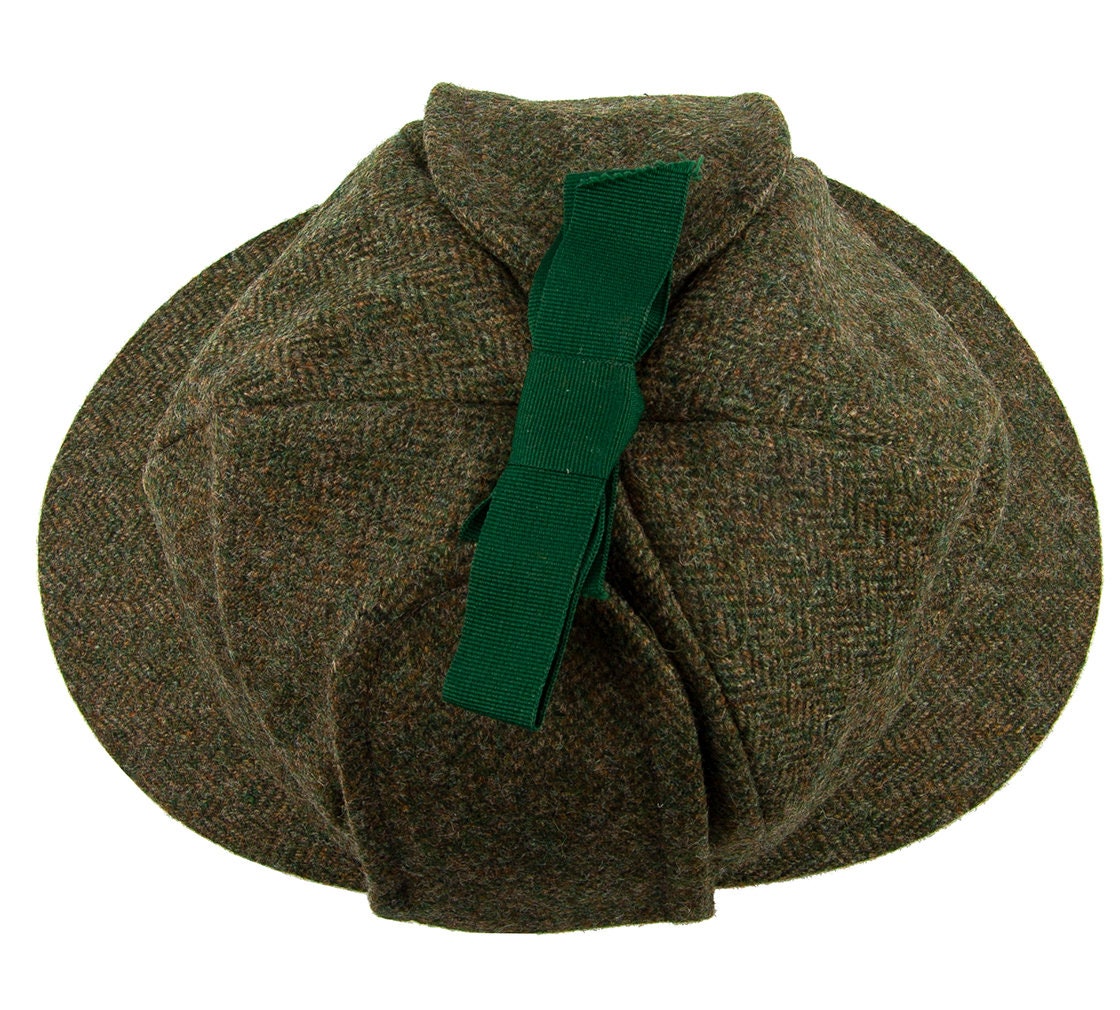 Mens Wool Tweed Deer Stalker Hunter Hat 