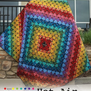 Hot Air Quilt Pattern in Three Sizes: Baby, Throw, and Full/Queen by Eye Candy Quilts