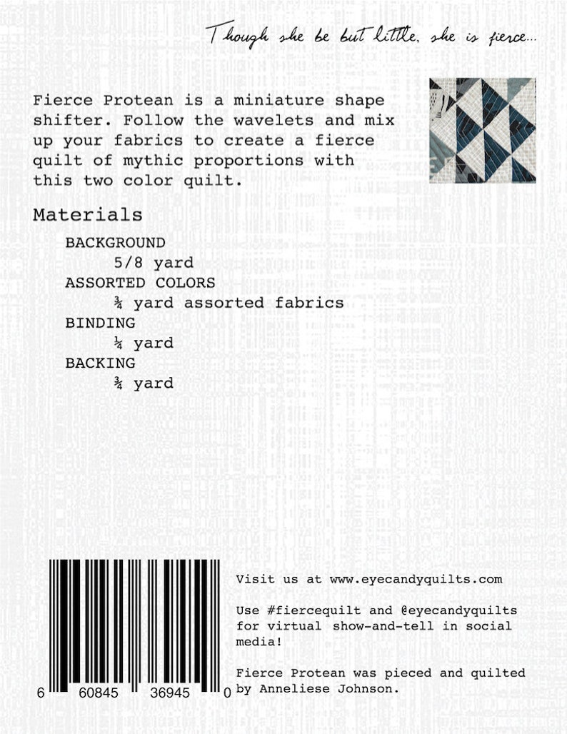Fierce Protean Miniature Quilt Pattern image 2