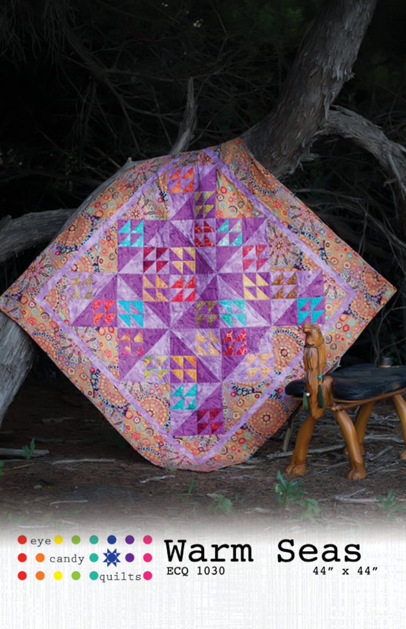 Warm Seas Wallhanging Quilt Pattern by Eye Candy Quilts Etsy