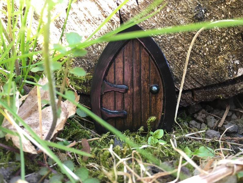 Outside Fairy door fairy Garden decor outdoors  trees  miniature fantasy door Garden Fairies   fairy house elf pixies magical 