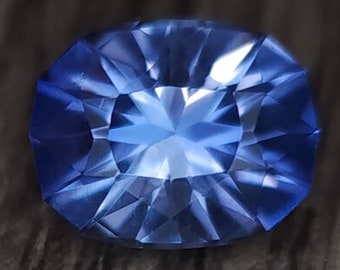 Blue Lab Sapphire Gemstone: Custom Cut, Ethically Sourced