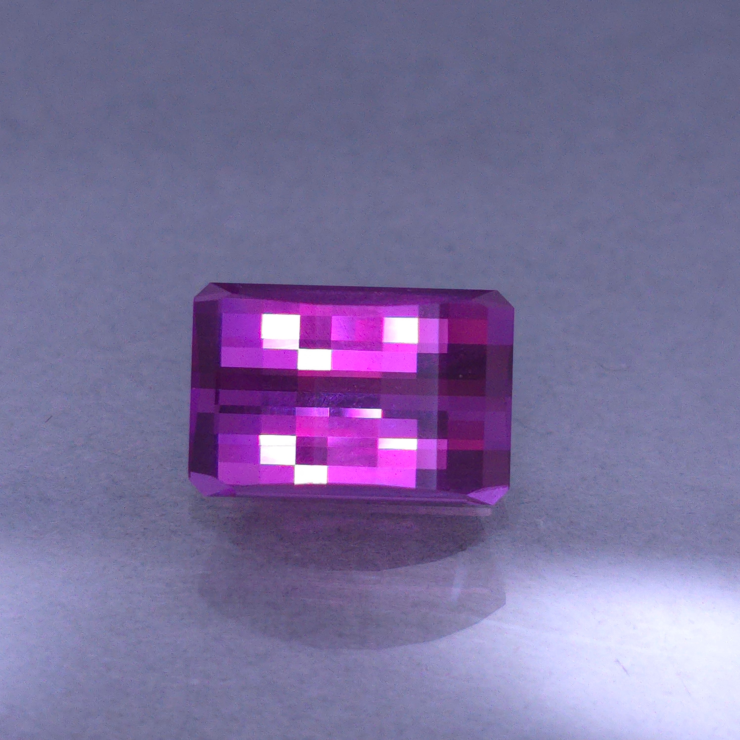 Pixel Cut Lab Sapphire: 11mm Czochralski Purple Gem - Etsy