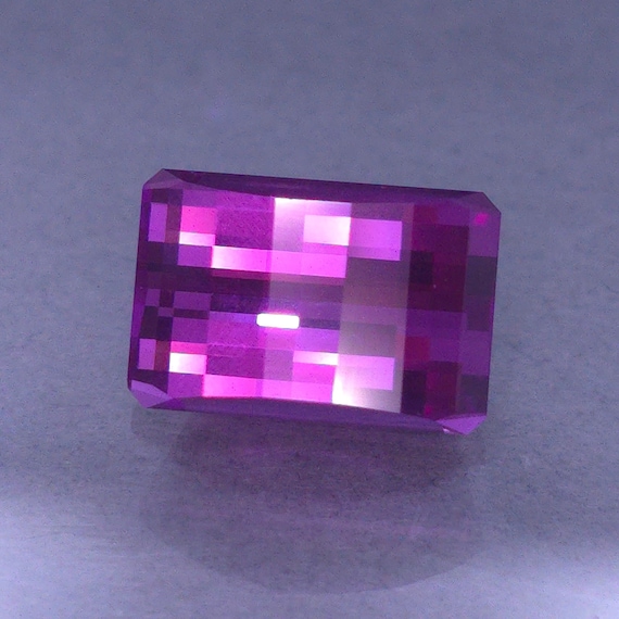 gemstone.satsuki Pixel Cut Lab Sapphire: 11mm Czochralski Purple Gem - Etsy