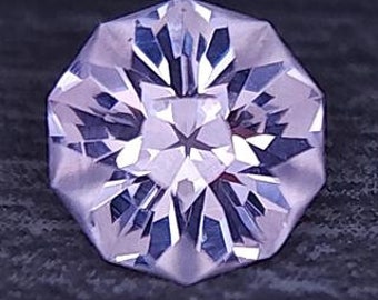 Light Pink Lab Sapphire Gemstone: Hibiscus Cut, Pastel Gem