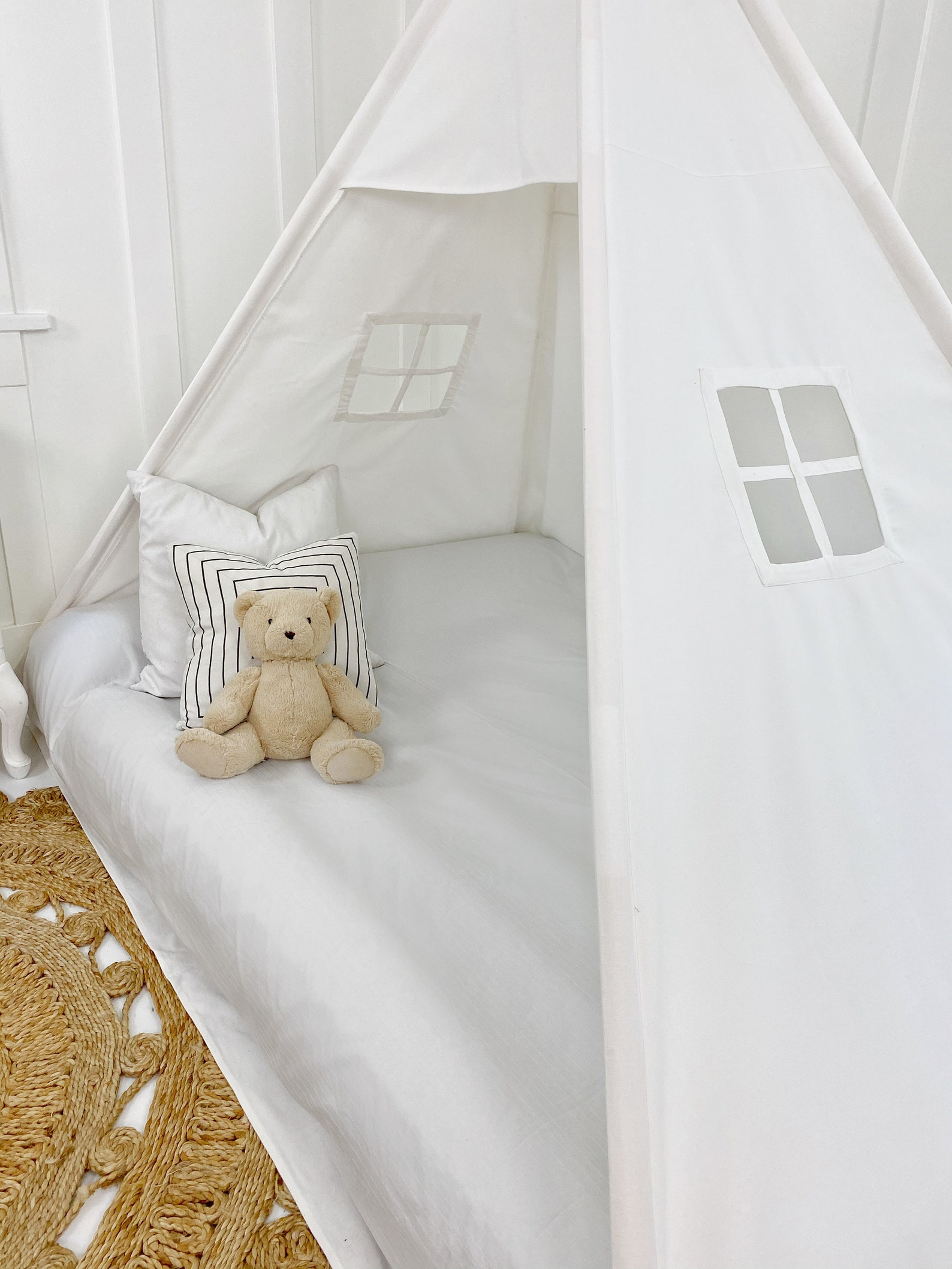 Play Tent Canopy Bed in White Canvas Double/full Etsy