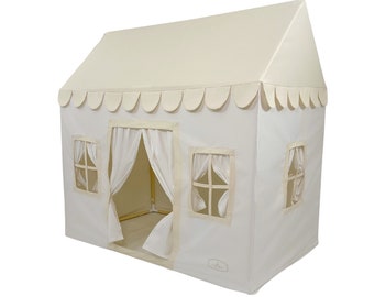 The Playhouse! Buttercup and White Soft Cotton Canvas with Canvas Carry Bag