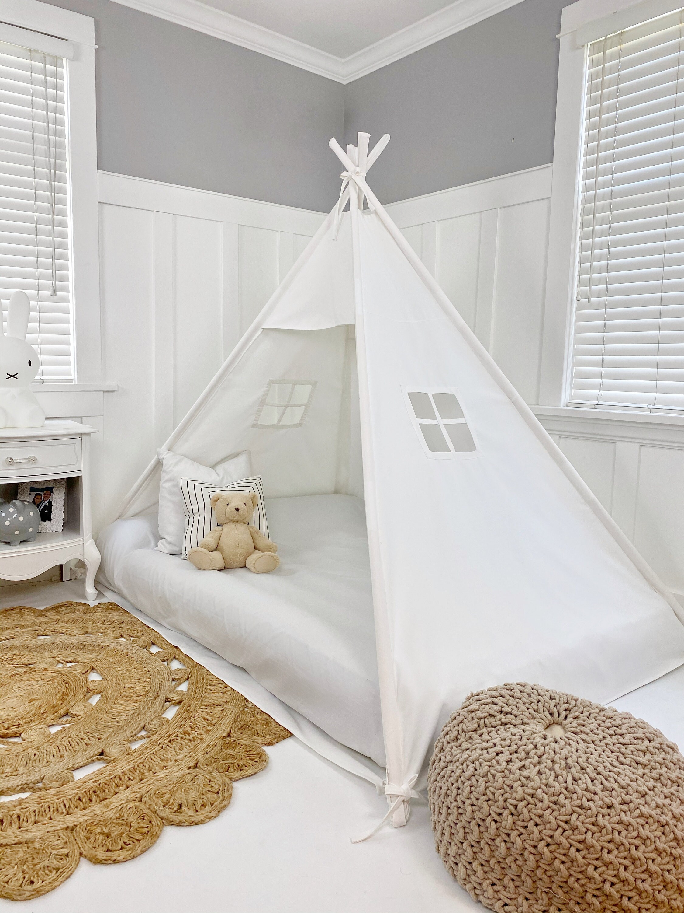 Play Tent Canopy Bed in White Canvas Double/full Etsy