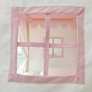 The 'Sweet Dreams' Play House Bed Canopy Twin Size Pink and White Cotton Canvas Twin Bed Tent image 7