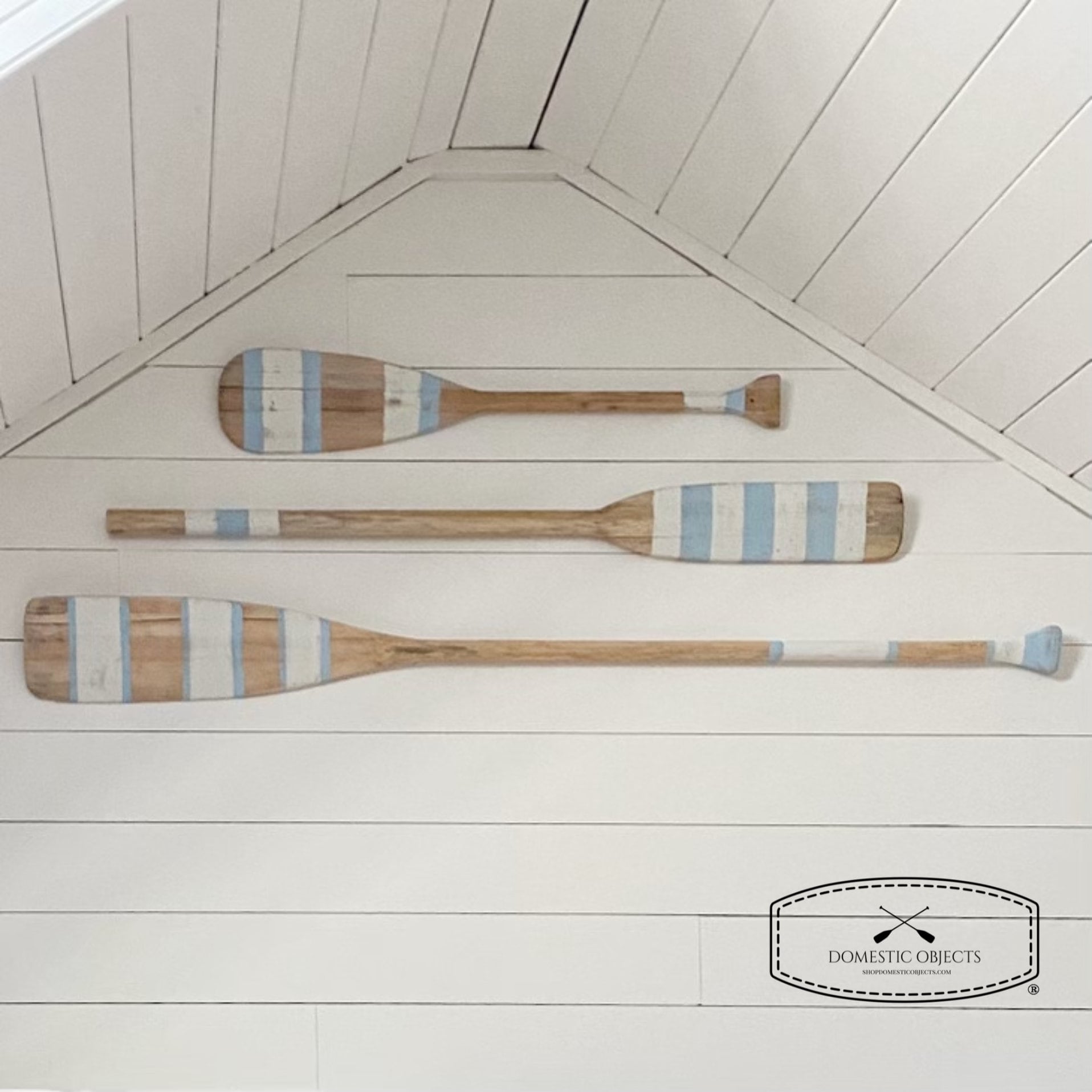Painted Paddle | Decorative Oar | Coastal Beach House Wall Art | Vintage Inspired | Coastal Blue | Lake House Decor | Custom Made to Order
