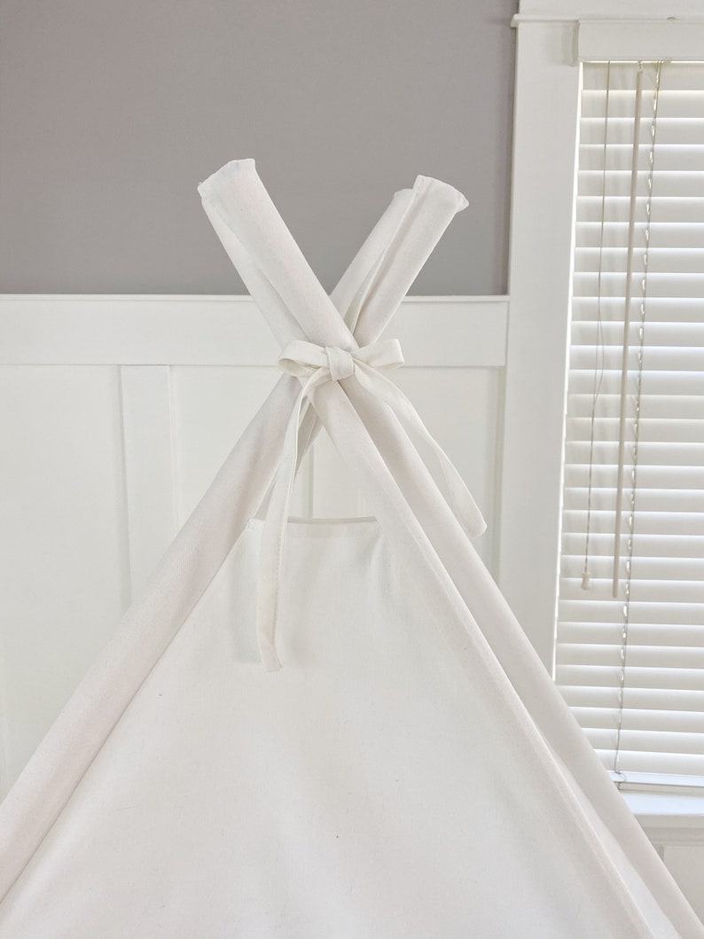 Play Tent Mattress Canopy in White Canvas WITH Doors Etsy