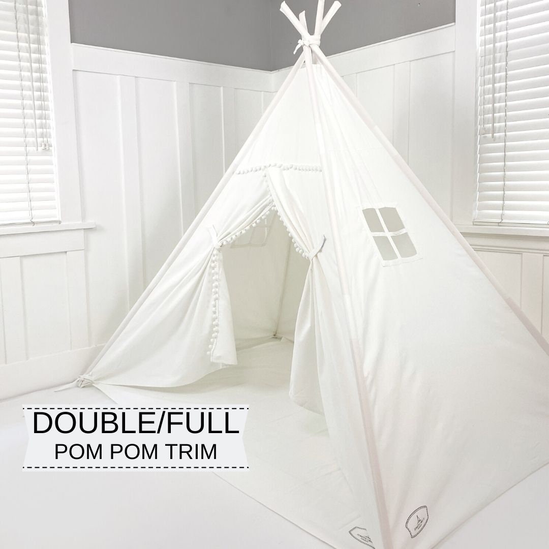 Play Tent Canopy Bed in White Canvas WITH Doors Double/full Etsy