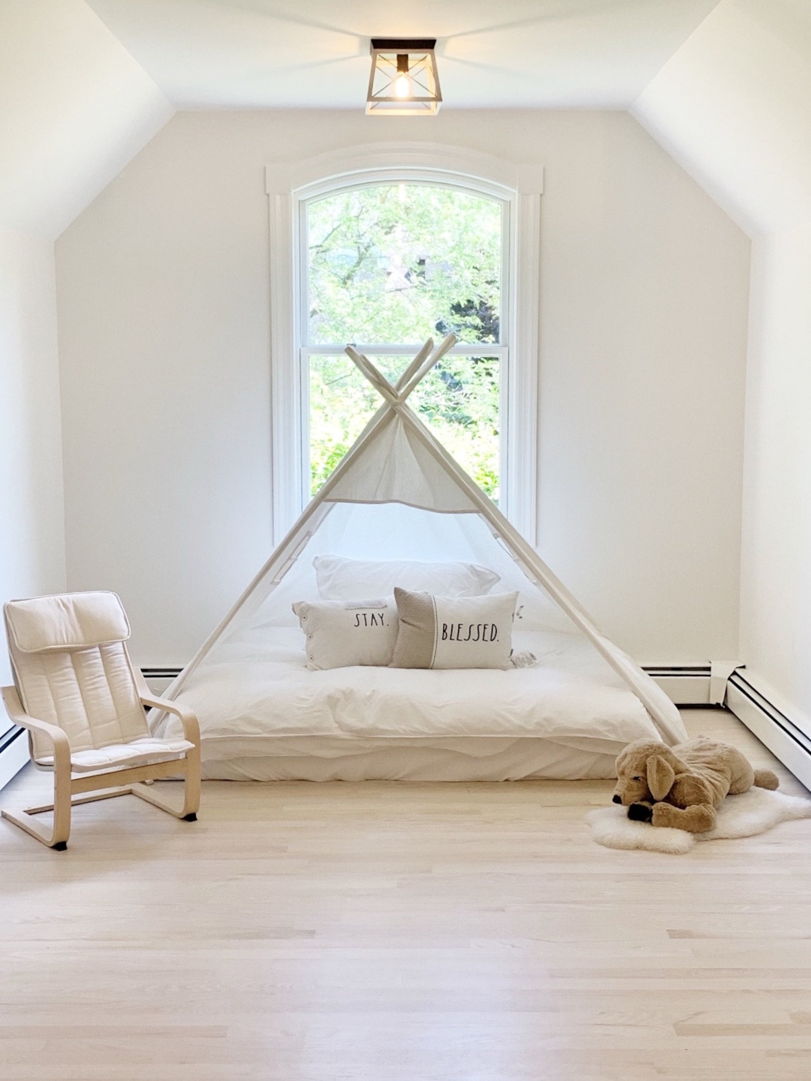 Play Tent Canopy Bed in White Canvas Fits Twin Mattress Etsy