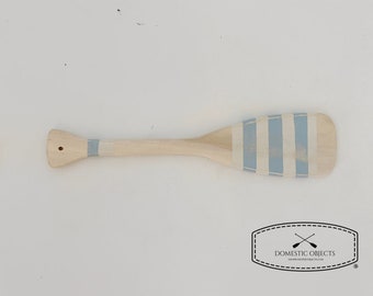 Mini Painted Paddle | 18" Decorative Oar | Coastal Beach House Wall Art | Vintage Inspired | Coastal Blue | Lake House Decor |