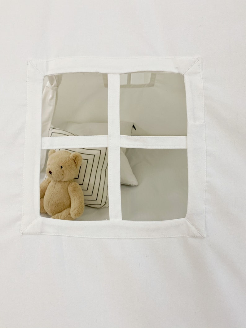 Play Tent Mattress Canopy in White Canvas WITH Doors Etsy