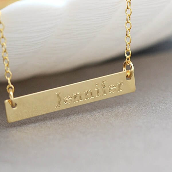 Bar Necklace Personalized, Rose Gold Bar Necklace, Name Bar Necklace, Bar Necklace For Women, Bar Necklace Rose Gold